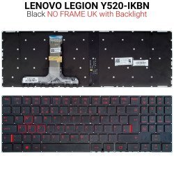 Πληκτρολόγιο Lenovo Legion Y520-15 No Frame Uk Led