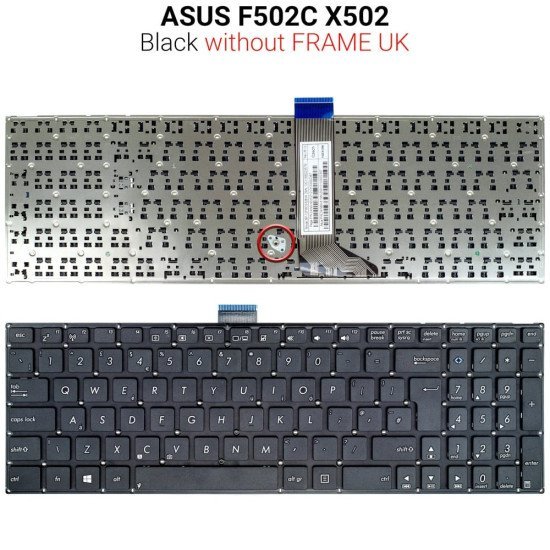 Πληκτρολόγιο Asus F502C X502 No Frame Uk Πληκτρολόγιο Asus F502C X502 No Frame Uk