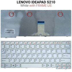 Πληκτρολόγιο Lenovo Ideapad S10-3 White With Frame