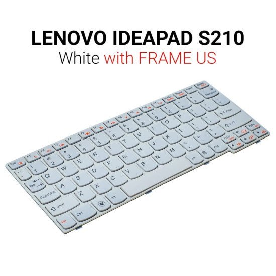 Πληκτρολόγιο Lenovo Ideapad S10-3 White With Frame Πληκτρολόγιο Lenovo Ideapad S10-3 White With Frame