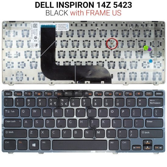 Πληκτρολόγιο Dell Inspiron 14Z 5423 With Frame Πληκτρολόγιο Dell Inspiron 14Z 5423 With Frame