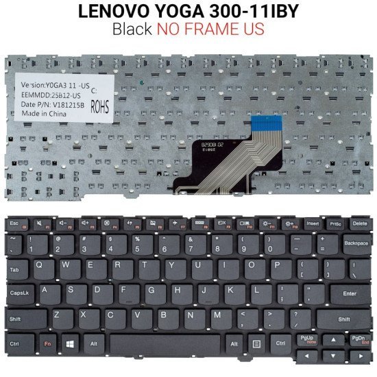 Πληκτρολόγιο Lenovo Yoga 300-11Iby No Frame Us Πληκτρολόγιο Lenovo Yoga 300-11Iby No Frame Us