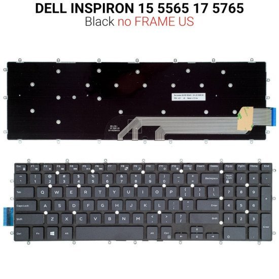 Πληκτρολόγιο Dell Inspiron 15 5565 No Frame Us Πληκτρολόγιο Dell Inspiron 15 5565 No Frame Us