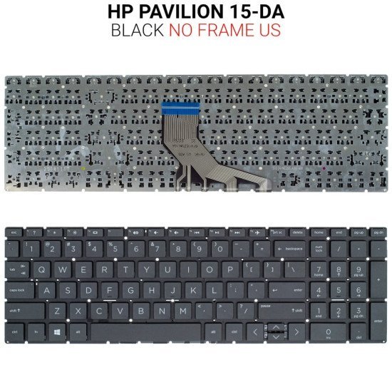 Πληκτρολόγιο Hp Pavilion 15-Da Black No Frame Us
