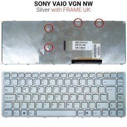 Πληκτρολόγιο Sony Vaio Vgn Nw White Frame Uk