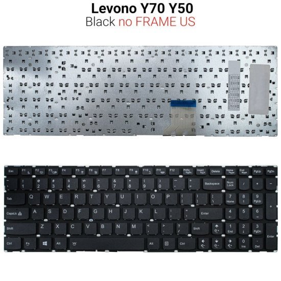 Πληκτρολόγιο Levono Y70 Y50 No Frame Us Πληκτρολόγιο Levono Y70 Y50 No Frame Us