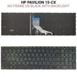 Πληκτρολόγιο Hp 15-Cx No Frame Us Black Backlit Πληκτρολόγιο Hp 15-Cx No Frame Us Black Backlit