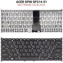 Πληκτρολόγιο Acer Spin Sp314-51 No Frame Us Black