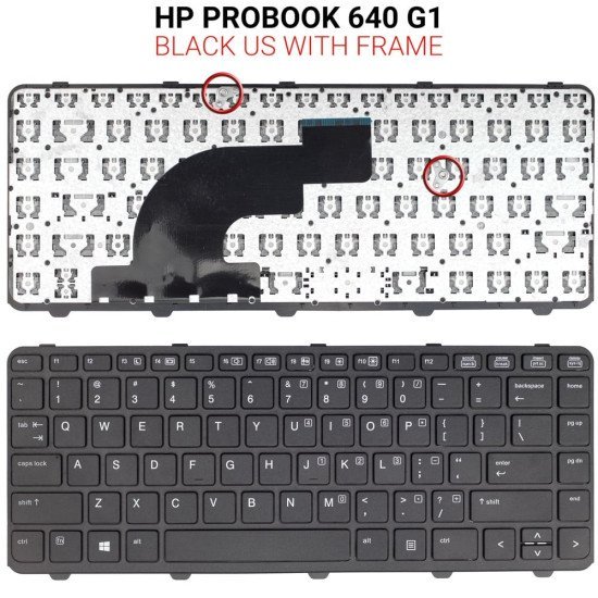 Πληκτρολόγιο Hp Probook 640 G1 With Frame Πληκτρολόγιο Hp Probook 640 G1 With Frame