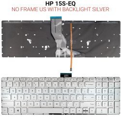 Πληκτρολόγιο Hp 15S-Eq No Frame Us With Backlit Silver Πληκτρολόγιο Hp 15S-Eq No Frame Us With Backlit Silver