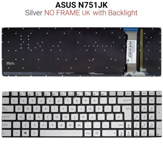 Πληκτρολόγιο Asus N751Jk Backlight No Frame Uk Πληκτρολόγιο Asus N751Jk Backlight No Frame Uk