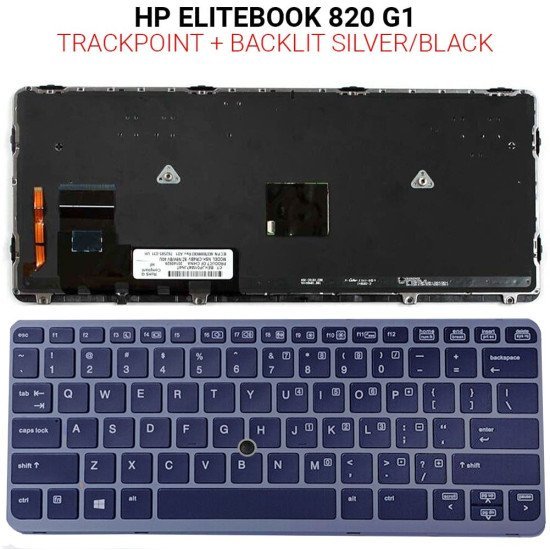 Πληκτρολόγιο Hp Elitebook 820 G1 + Trackpoint + Backlit Πληκτρολόγιο Hp Elitebook 820 G1 + Trackpoint + Backlit