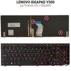 Πληκτρολόγιο Lenovo Ideapad Y500 + Backlit Us