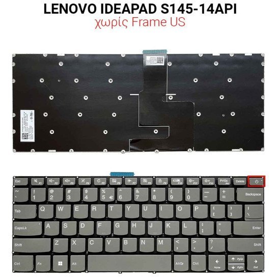 Πληκτρολόγιο Lenovo Ideapad S145-14Api No Frame Us Πληκτρολόγιο Lenovo Ideapad S145-14Api No Frame Us