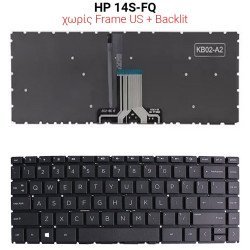 Πληκτρολόγιο Hp 14S-Fq No Frame Us + Backlit Πληκτρολόγιο Hp 14S-Fq No Frame Us + Backlit