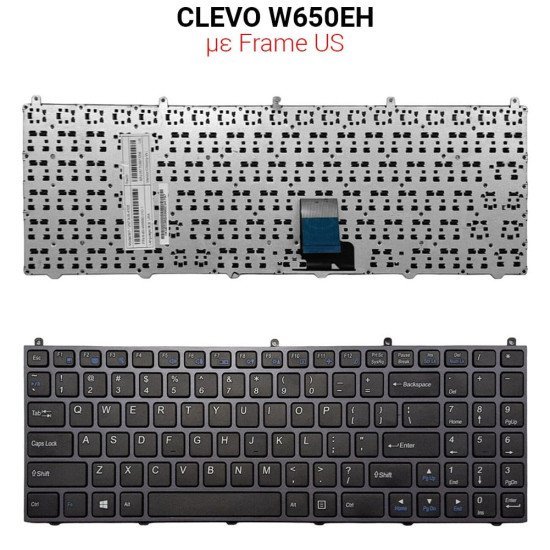 Πληκτρολόγιο Clevo W650Eh Frame Us Πληκτρολόγιο Clevo W650Eh Frame Us