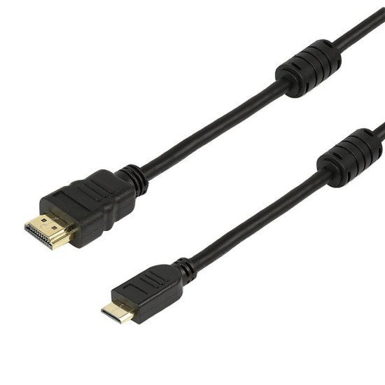 Powertech Καλώδιο Hdmi Σε Hdmi Mini Cab-H013, Με Ethernet, 5M, Μαύρο Powertech Καλώδιο Hdmi Σε Hdmi Mini Cab-H013, Με Ethernet, 5M, Μαύρο
