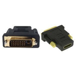 Powertech Αντάπτορας Hdmi Θηλυκό Σε Dvi 24+1 Αρσενικό Ada-H003, Μαύρος