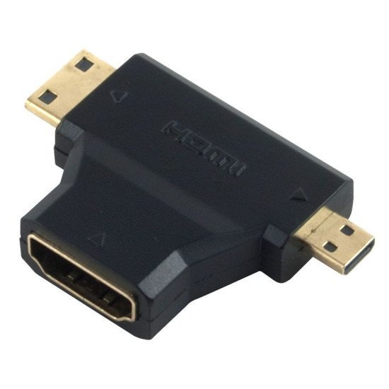 Powertech Αντάπτορας Hdmi Σε Mini Hdmi & Micro Hdmi Ada-H004, Μαύρος Powertech Αντάπτορας Hdmi Σε Mini Hdmi & Micro Hdmi Ada-H004, Μαύρος
