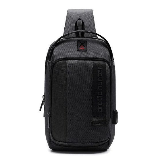 Arctic Hunter Τσάντα Crossbody Xb00100-Bk, Usb, Αδιάβροχη, Μαύρο Arctic Hunter Τσάντα Crossbody Xb00100-Bk, Usb, Αδιάβροχη, Μαύρο