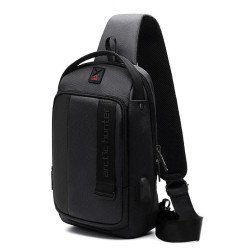 Arctic Hunter Τσάντα Crossbody Xb00100-Bk, Usb, Αδιάβροχη, Μαύρο
