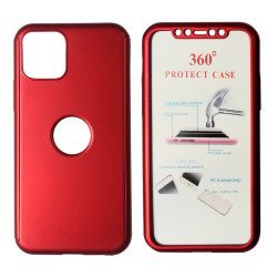 Powertech Θήκη Body 360° Με Tempered Glass, Iphone 11 Pro Max, Κόκκινη