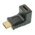 Powertech Αντάπτορας Hdmi Cab-H035, Γωνιακός 90°, Μαύρος