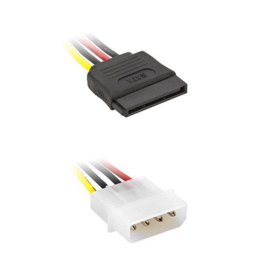 Powertech Καλώδιο Sata 15Pin (F) Σε Ide 4Pin (M) Cab-W011, 15Cm