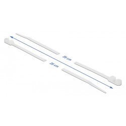 Delock Δεματικά Καλωδίων 18945 Με Οπή Στερέωσης, 200X4.8Mm, Λευκά, 10Τμχ