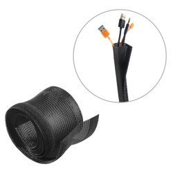 Brateck Πλέγμα Καλωδίων Τύπου Flex Wrap Vs-85, 100X8.5Cm, Μαύρο