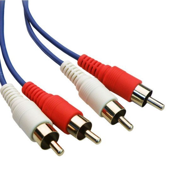 Powertech Καλώδιο 2X Rca Σε 2X Rca Cab-R002, 3M, Μπλε Powertech Καλώδιο 2X Rca Σε 2X Rca Cab-R002, 3M, Μπλε