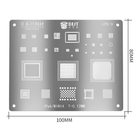 Best Reballing Stencil Bst-Iph-9, Για Ipad 6/Ipad Mini 4