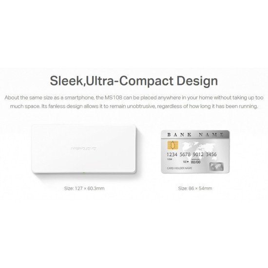 Mercusys Desktop Switch Ms108, 8X 10/100 Mbps, Ver. 2 Mercusys Desktop Switch Ms108, 8X 10/100 Mbps, Ver. 2