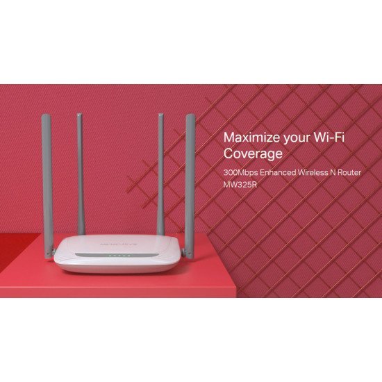 Mercusys Wireless N Router Mw325R, 300Mbps, Ver. 2.0