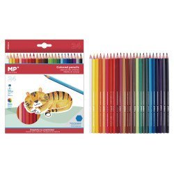 Mp Χρωματιστές Ξυλομπογιές Pp804, 24Τμχ