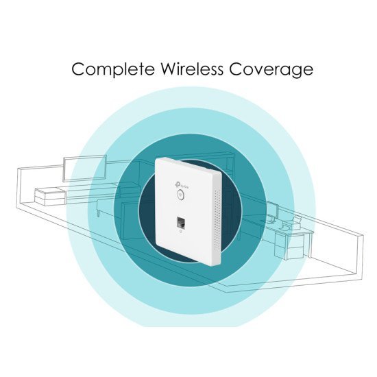 Tp-Link Ασύρματο Access Point Eap115-Wall 300Mbps, Επιτοίχιο, Ver. 1.0