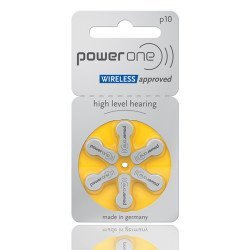 Power One Μπαταρίες Ακουστικών Βαρηκοΐας P10, Mercury Free, 1.45V, 6Τμχ