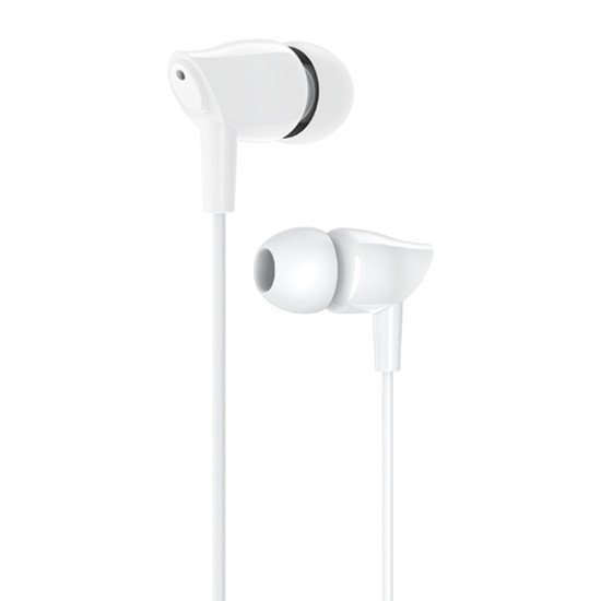 Usams Earphones Με Μικρόφωνο Ep-37, 10Mm, 3.5Mm, 1.2M, Λευκά