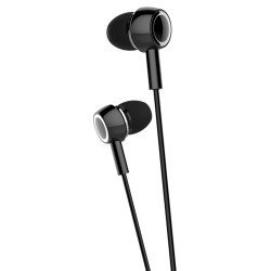 Usams Earphones Με Μικρόφωνο Ep-12, 10Mm, 3.5Mm, 1.2M, Μαύρα