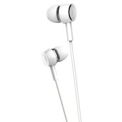 Usams Earphones Με Μικρόφωνο Ep-12, 10Mm, 3.5Mm, 1.2M, Λευκά