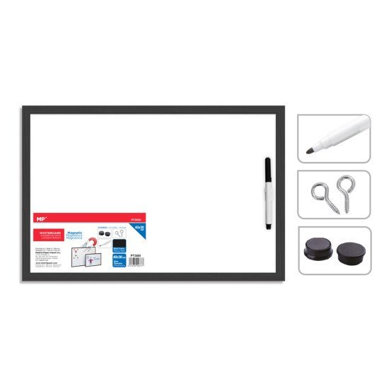 Mp Πίνακας Λευκός Με Μαρκαδόρο Pt300I, 40 X 30Cm