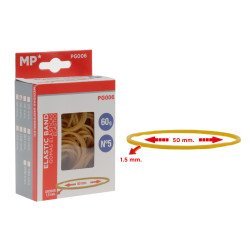 Mp Λαστιχάκια Συσκευασίας Pg006 Σε Κουτί, No5, 1.5X50Mm, 60G