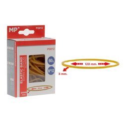 Mp Λαστιχάκια Συσκευασίας Pg012 Σε Κουτί, No12, 3X120Mm, 60G
