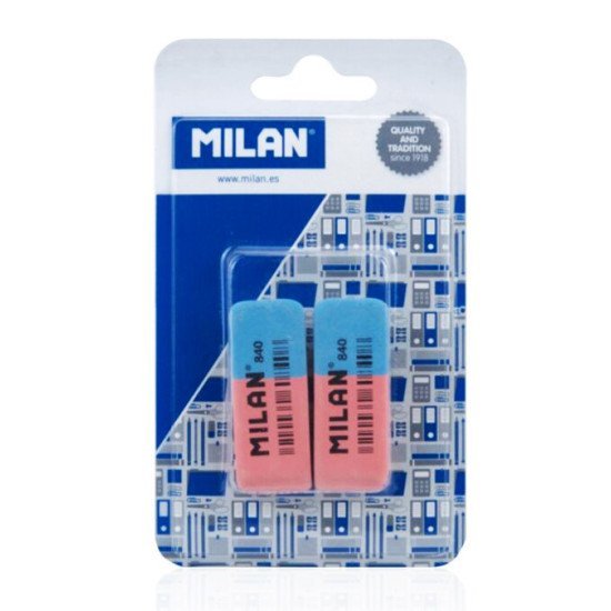 Milan Γόμα 620 Bcm10100Mp Για Μολύβι Και Στυλό, 53 X 20 X 8Mm, Σετ 2Τμχ