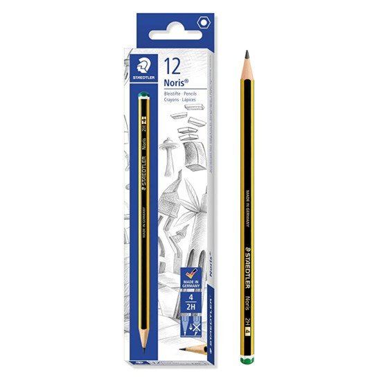 Staedtler Ξύλινο Μολύβι Noris 120-4, Εξάγωνο, 2Η4, 12Τμχ