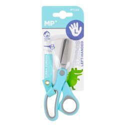 Mp Ψαλίδι Χαρτιού Pt113 Για Αριστερόχειρες, Μεταλλική Λεπίδα, 13Cm, Μπλε