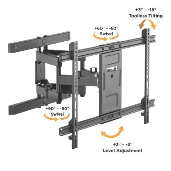 Brateck Επιτοίχια Βάση Lpa61-466 Για Οθόνη 37-80", Full-Motion, 60Kg Brateck Επιτοίχια Βάση Lpa61-466 Για Οθόνη 37-80", Full-Motion, 60Kg