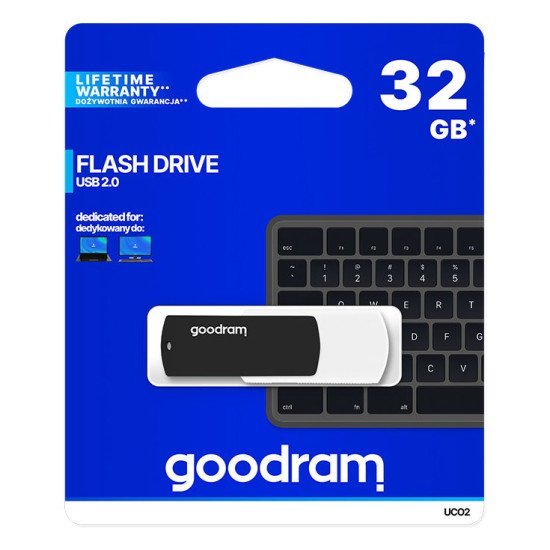 Goodram Usb Flash Drive Uco2 0320Kwr11, 32Gb, Usb 2.0, Μαύρο