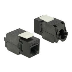 Powertech Keystone Module Rj45 Female Cab-N150, Cat.6Α Utp 180°, Μαύρο