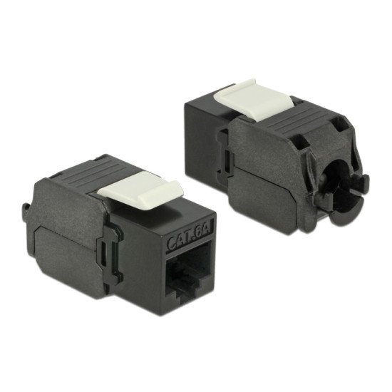 Powertech Keystone Module Rj45 Female Cab-N150, Cat.6Α Utp 180°, Μαύρο Powertech Keystone Module Rj45 Female Cab-N150, Cat.6Α Utp 180°, Μαύρο